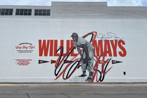 Willie Mays mural in Alabama among tributes to late Hall of Famer