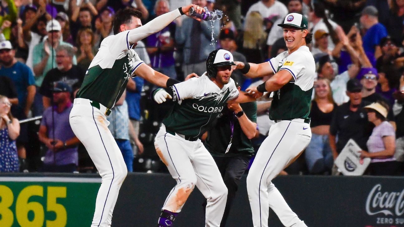 Rockies win in walk-off after bases-loaded pitch-clock violation