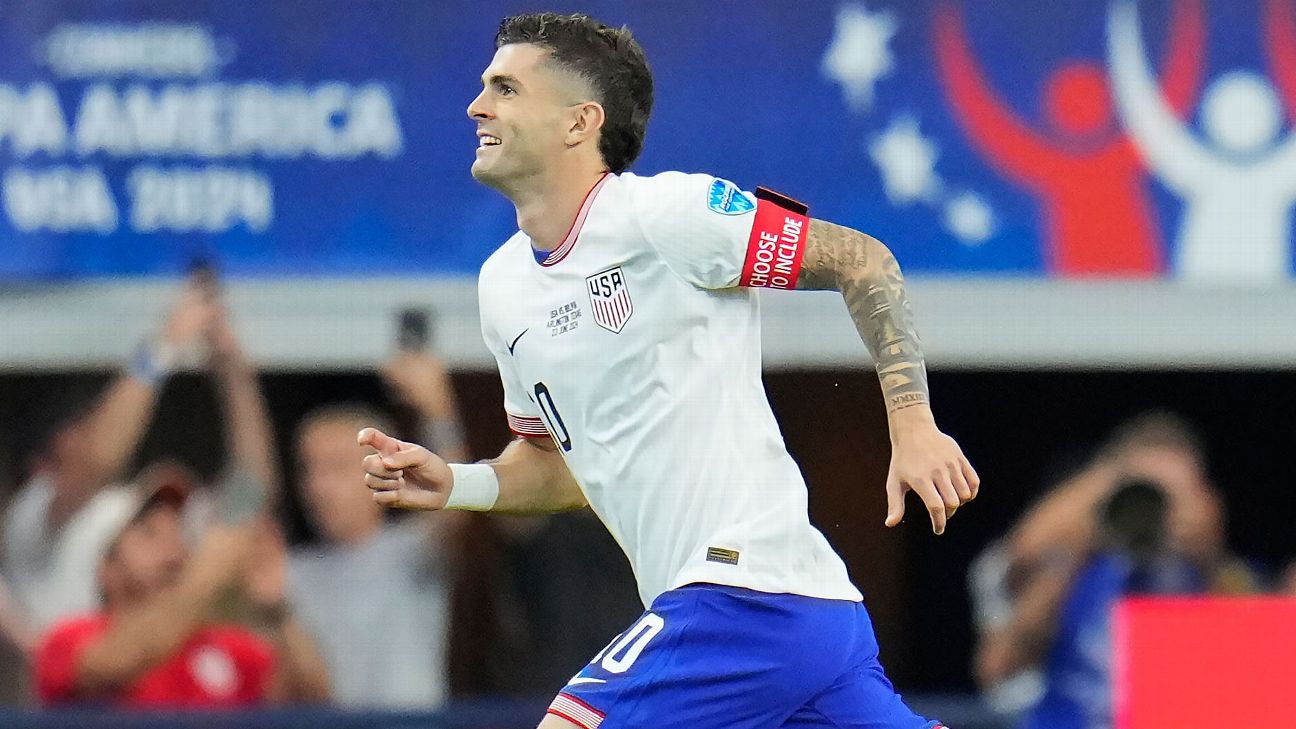 Follow live: Pulisic scores in third minute of USMNT’s Copa America opener
