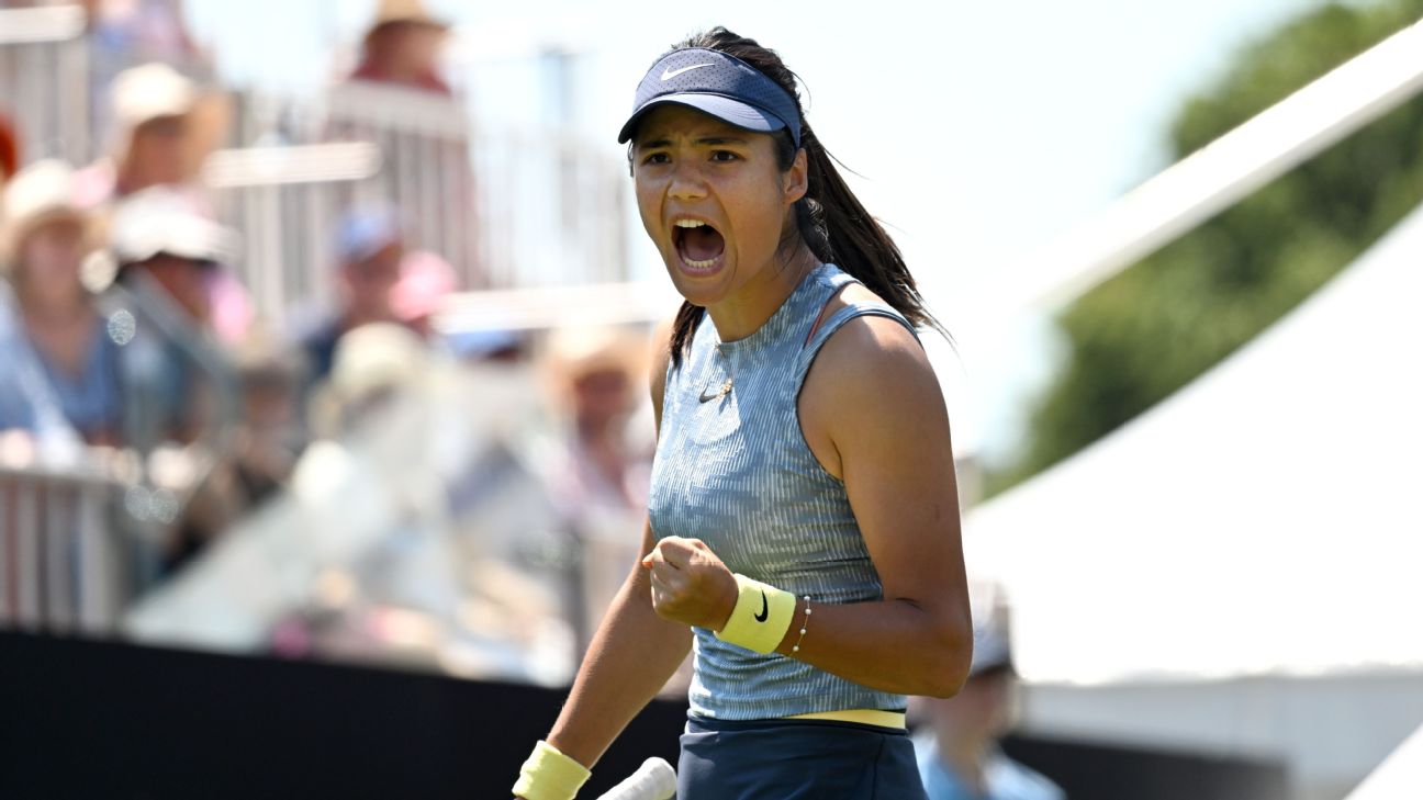 Raducanu thrashes Stephens at Eastbourne