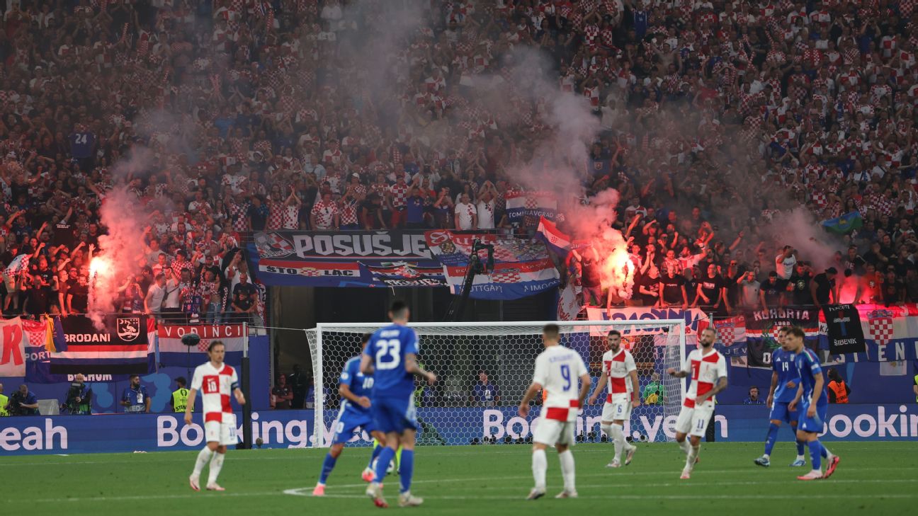 Croatia fined  fans arrested for incidents vs  Italy