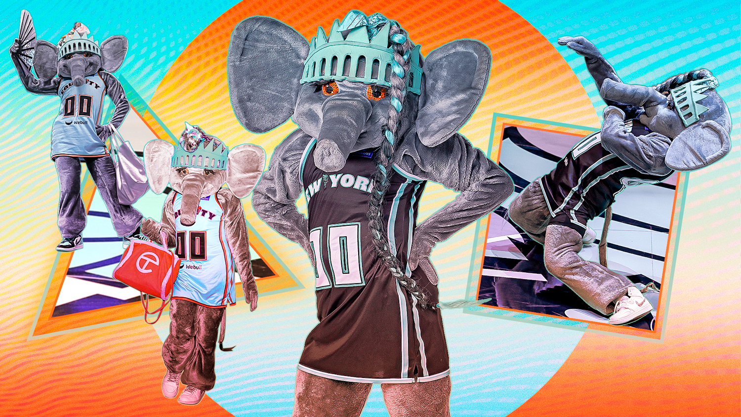 Ellie the Elephant steals the show at New York Liberty games