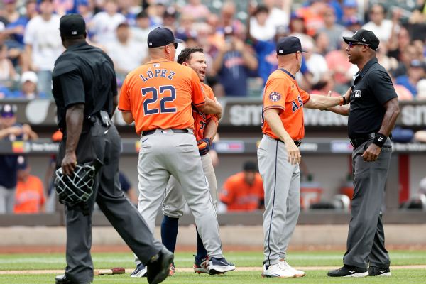 Astros infielder Jose Altuve ejected in victory at Mets