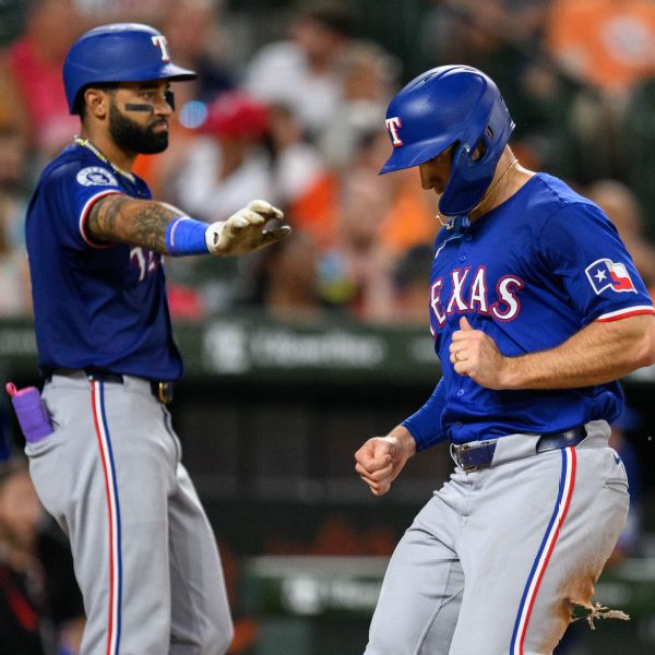 Rangers' Langford homers vs. Orioles to complete first cycle