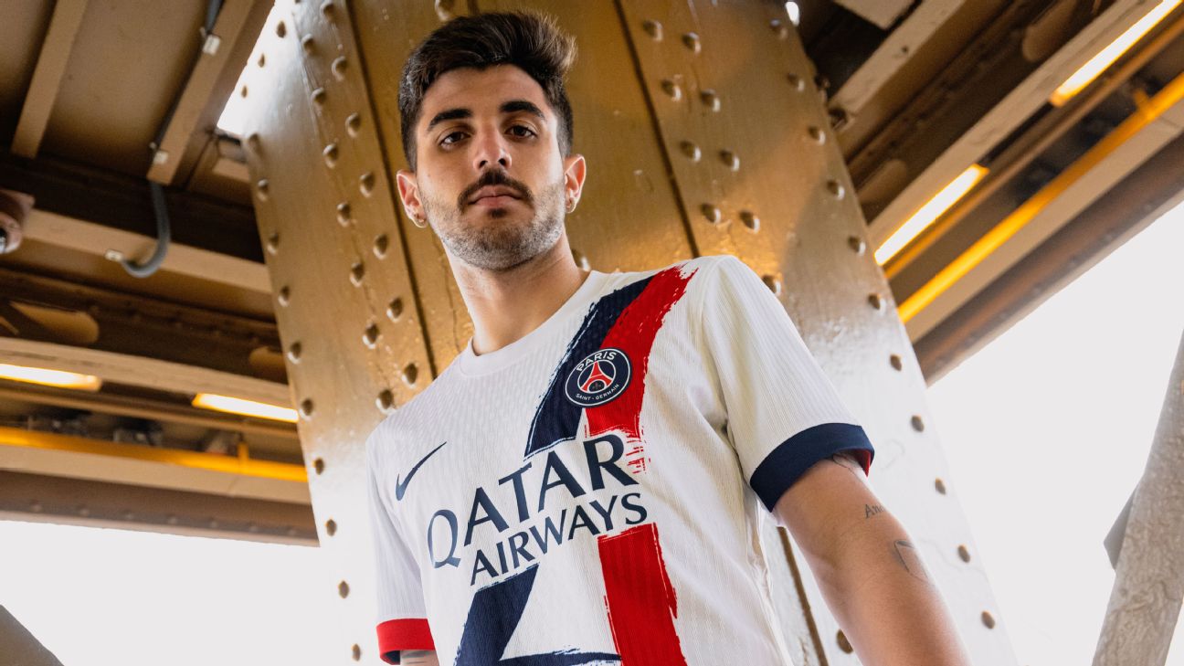 What an eyeful! PSG's glorious new away kit inspired by Eiffel Tower