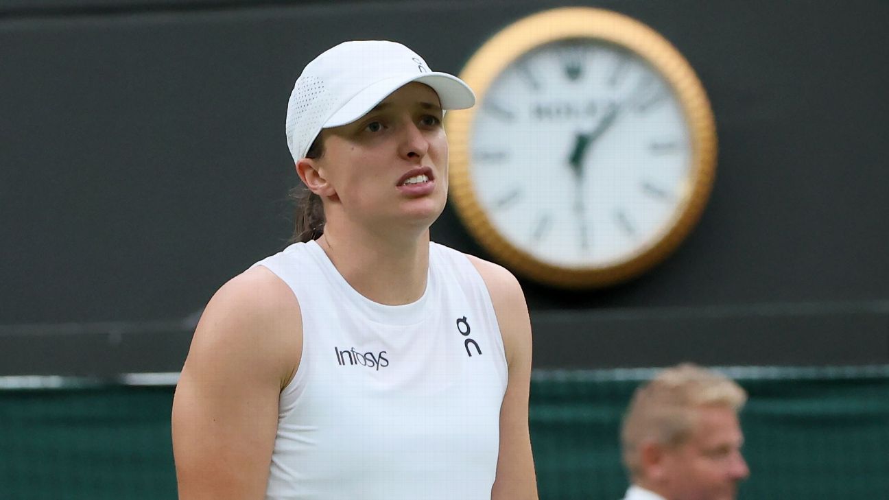 No. 1 Swiatek falls as Wimbledon woes continue