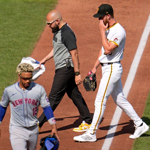 Pirates' Falter exits start early with arm injury