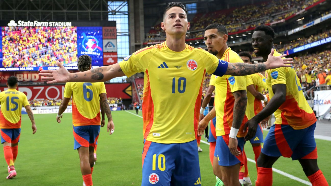James Rodriguez continues to inspire a motivated Colombia in Copa América
