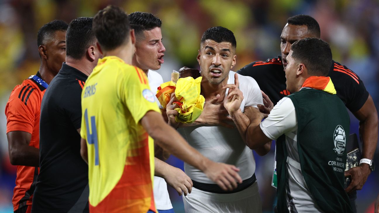 Suárez criticises Colombia for ‘ugly’ celebrations www.espn.com – TOP