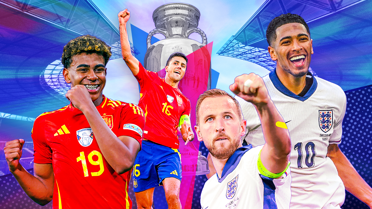 Spain vs England make money on the Euro 2024 final with 1xPartners