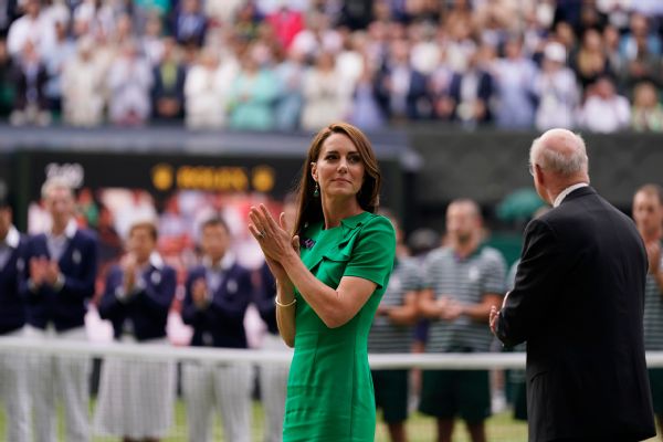 Princess of Wales to be at Wimbledon men's final