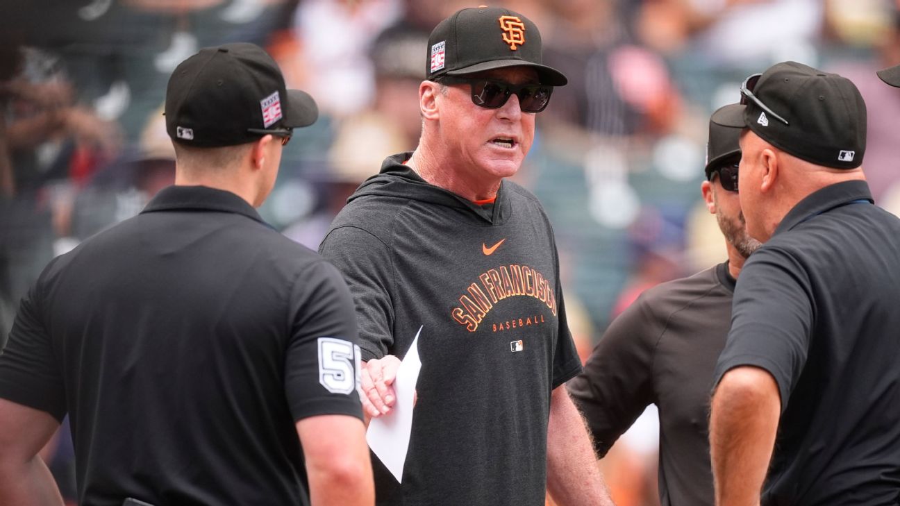 Giants' Bob Melvin ejected before 1st pitch of game at Colorado ABC30