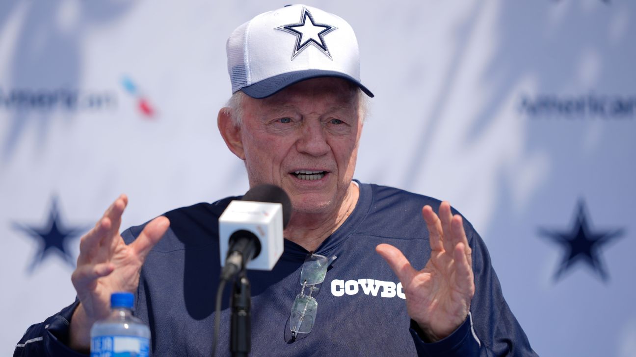 <a href="https://www.espn.com/nfl/story/_/id/45887700/cowboys-jerry-jones-not-swayed-micah-parsons-trade-request-says-part-negotiation" target="_blank">Jerry Jones not swayed by Parsons’ trade request</a>