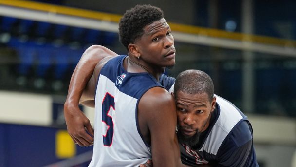 Kevin Durant addresses Anthony Edwards' dunk photo from Team USA practice