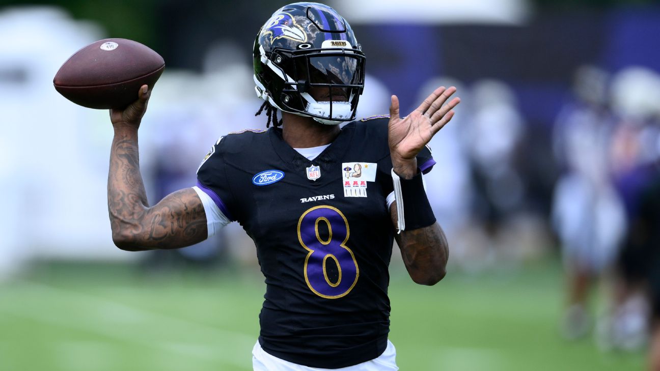 QB Lamar Jackson energizes Ravens in 1st full training camp practice - ESPN