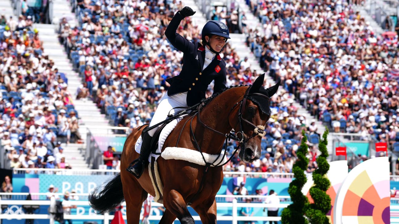 Jung sets equestrian record; Britain gets 1st gold