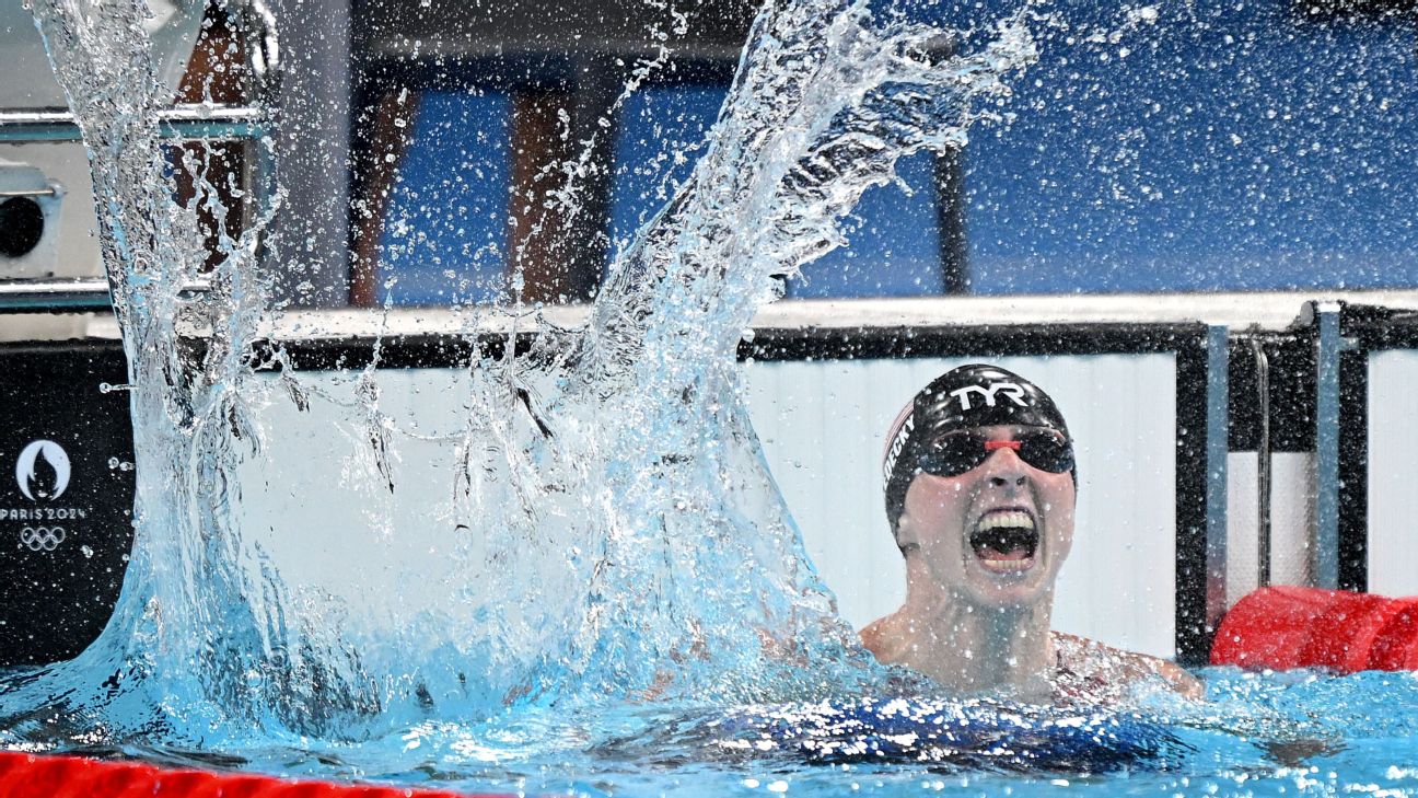 Ledecky wins eighth gold, eyes 2028 L.A. Games