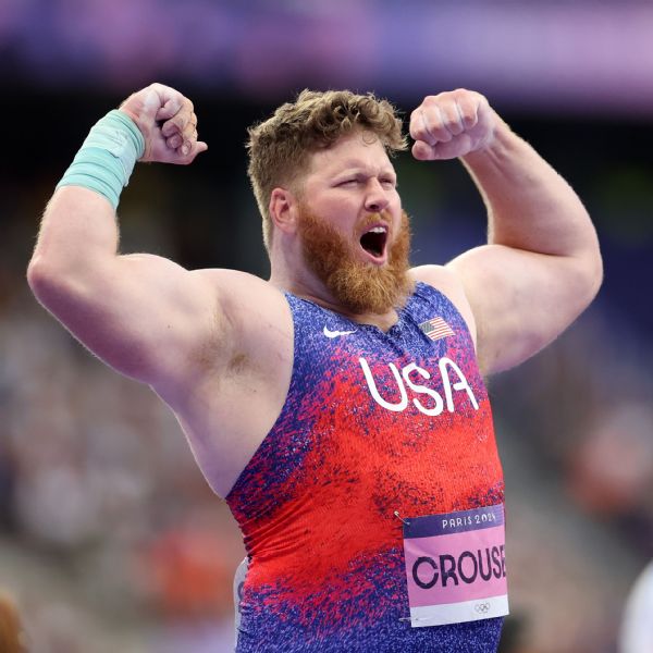 Crouser completes three-peat in Olympic shot put