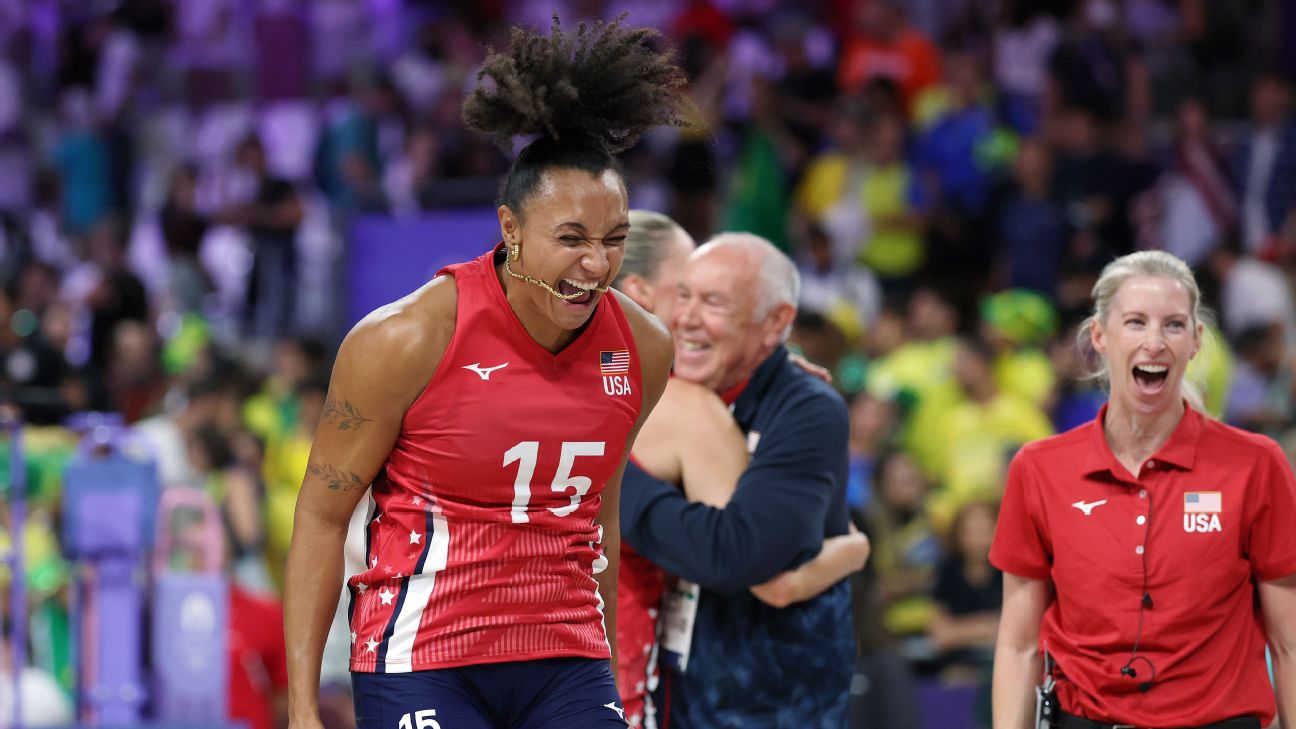 Live updates from Paris: U.S. women’s volleyball reaches final; men’s basketball, track & field still to come