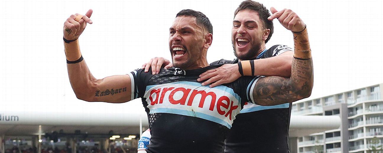 Jesse Ramien of the Sharks celebrates scoring a try. — Article image accompanying Cronulla suffer major injury blow before finals on WagerUp Sports News. Jesse Ramien of the Sharks celebrates scoring a try. — Article image accompanying Cronulla suffer major injury blow before finals on WagerUp Sports News.
