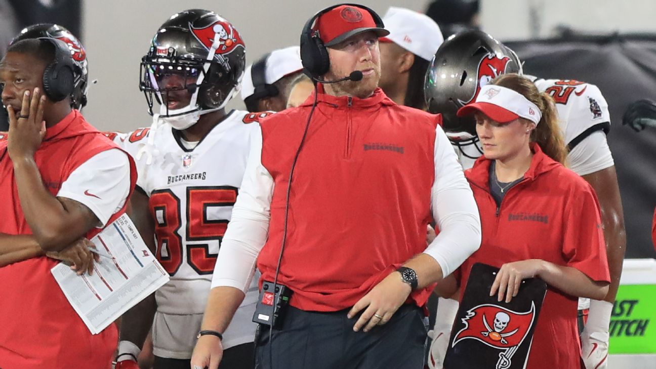 <a href="https://www.espn.com/nfl/story/_/id/43519865/sources-oc-liam-coen-stay-buccaneers-new-contract" target="_blank">Sources: Bucs’ Coen pulls out as Jags candidate</a>