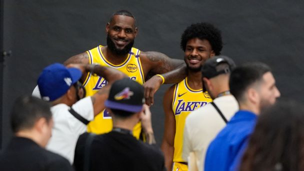 Inside Lakers training camp  LeBron with Bronny  Redick and painful lessons from Kobe