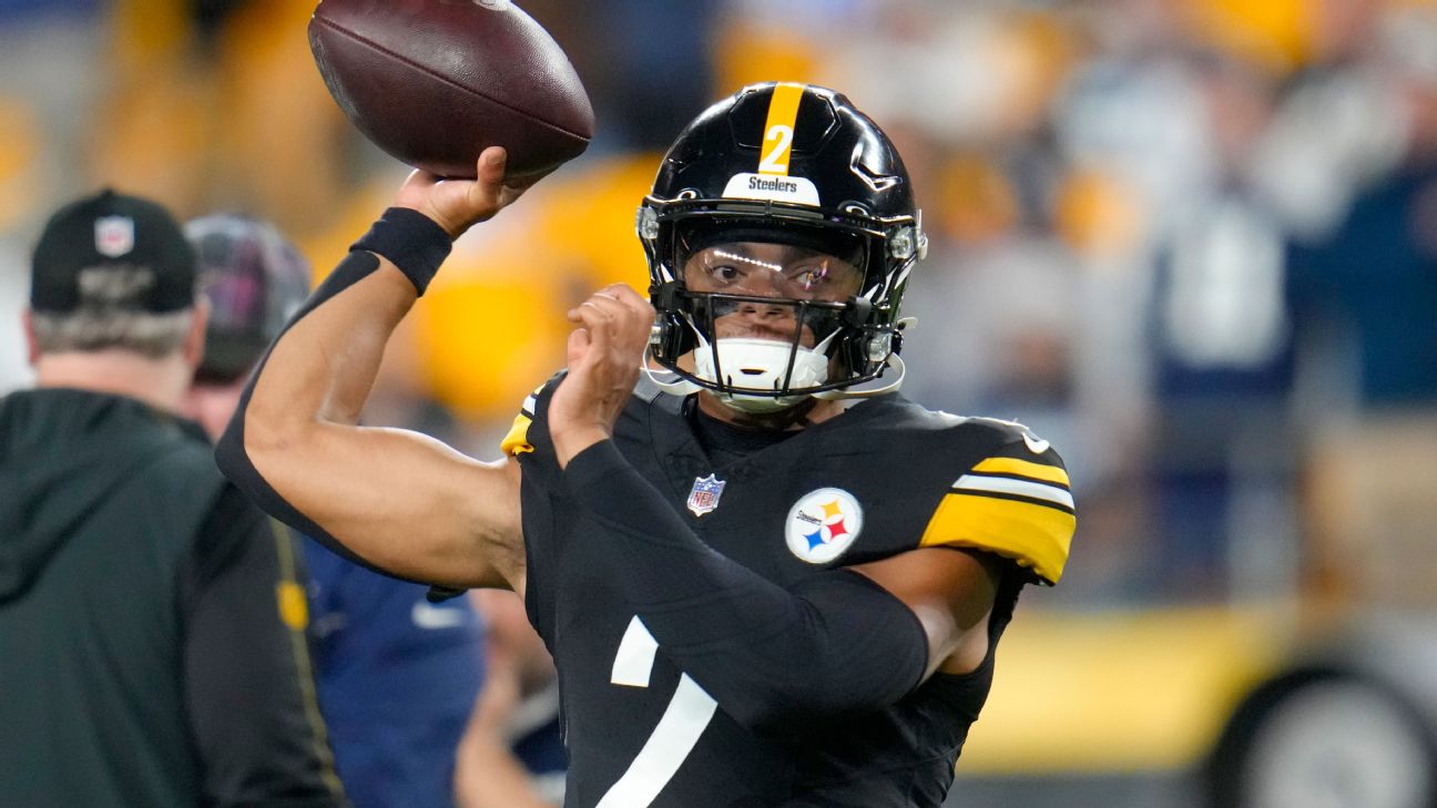 Steelers backup QB Justin Fields inactive against Giants - ESPN