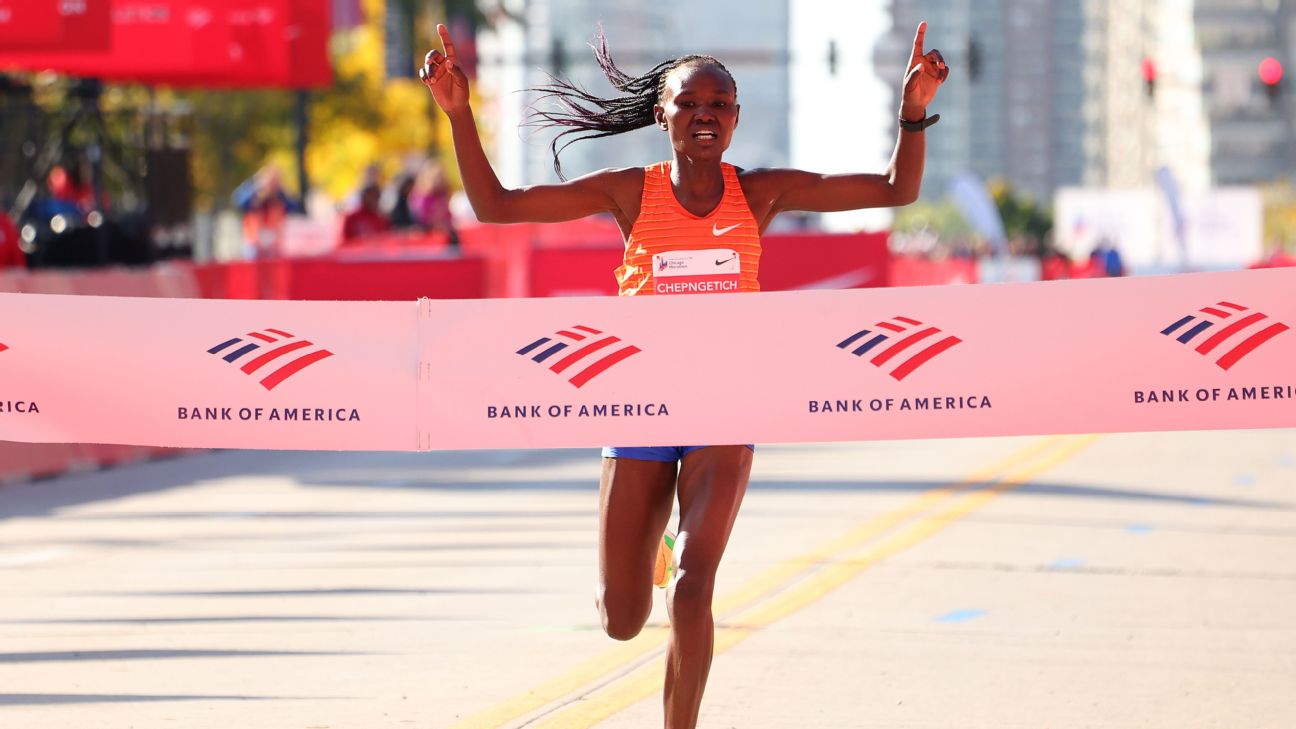 Keniana Ruth Chepngetich destroza el récord mundial del maratón - ESPN