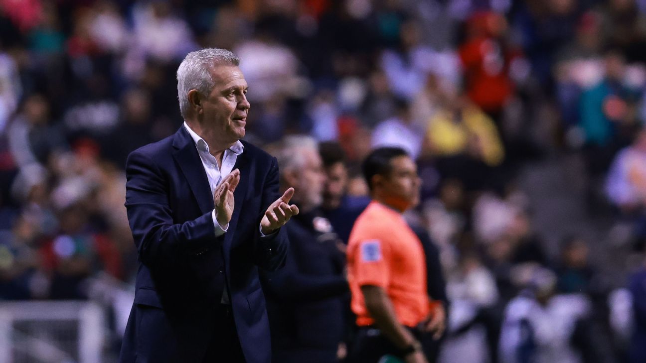 Coach Javier Aguirre of Mexico gives the team instructions during the international friendly match between Mexico and Valencia [1296x729]