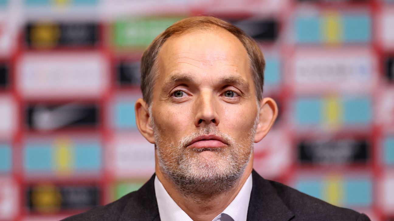 Thomas Tuchel, Manager of England, speaks to the media during a press conference as he is announced as the new England manager at Wembley Stadium [1296x729]