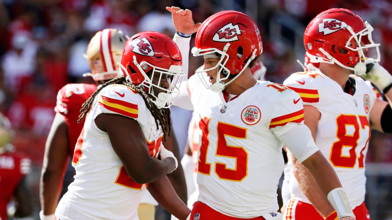 Chiefs RB Kareem Hunt scores two touchdowns vs. 49ers ABC7 San Francisco