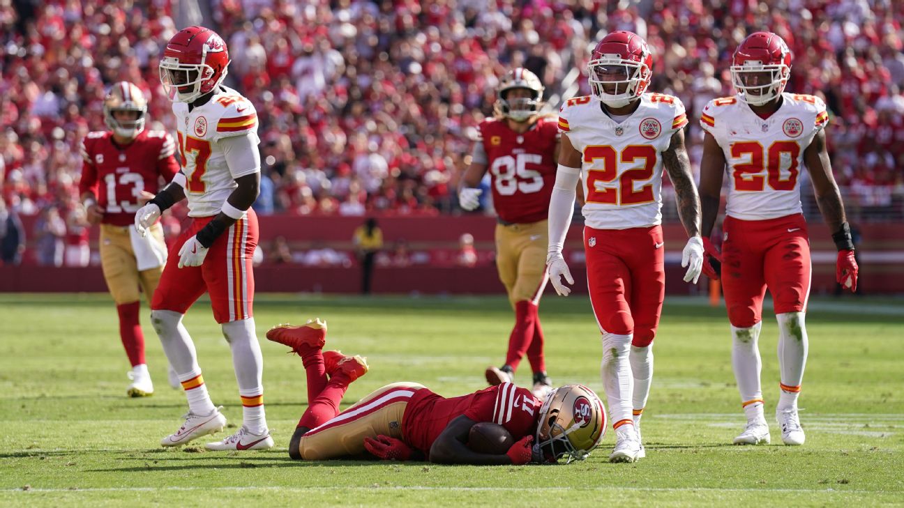 49ers fear WR Brandon Aiyuk tore right ACL in loss to Chiefs ABC30 Fresno