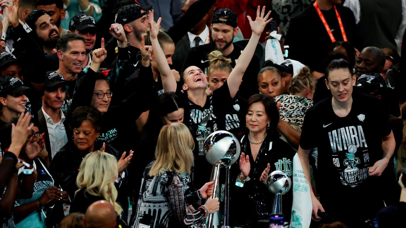 WNBA champion New York Liberty open as 2025 title favorites ABC7 New York