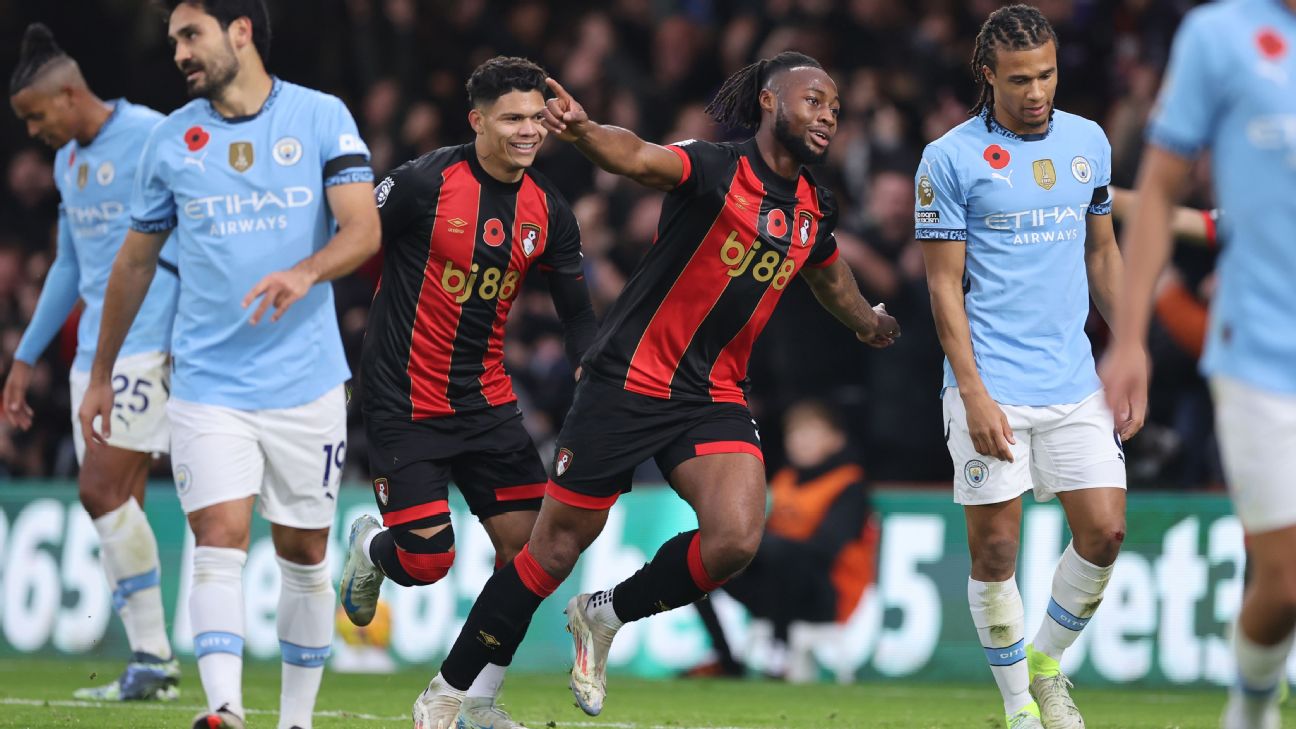 Bournemouth 2-1 Man City (Nov 2, 2024) Game Analysis - ESPN