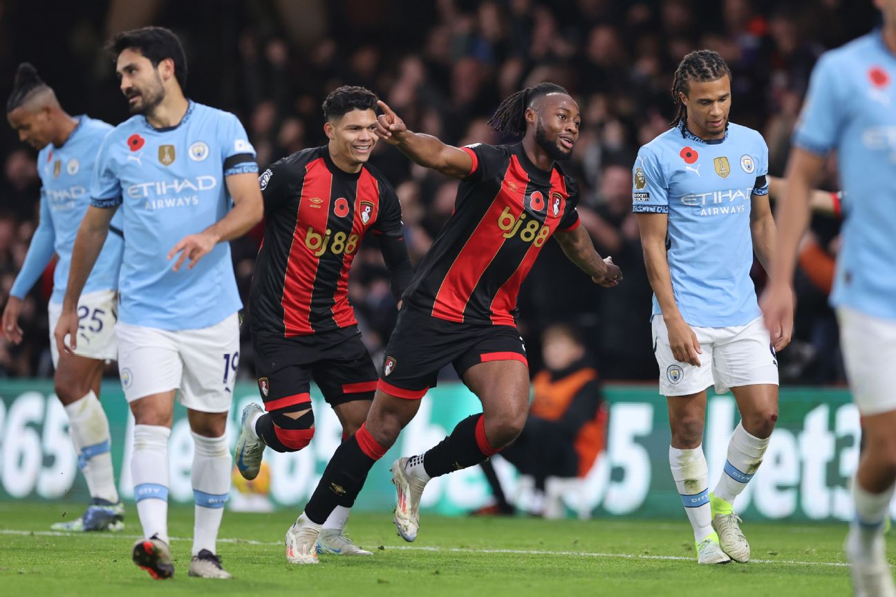 Bournemouth 2-1 Man City (Nov 2, 2024) Game Analysis - ESPN