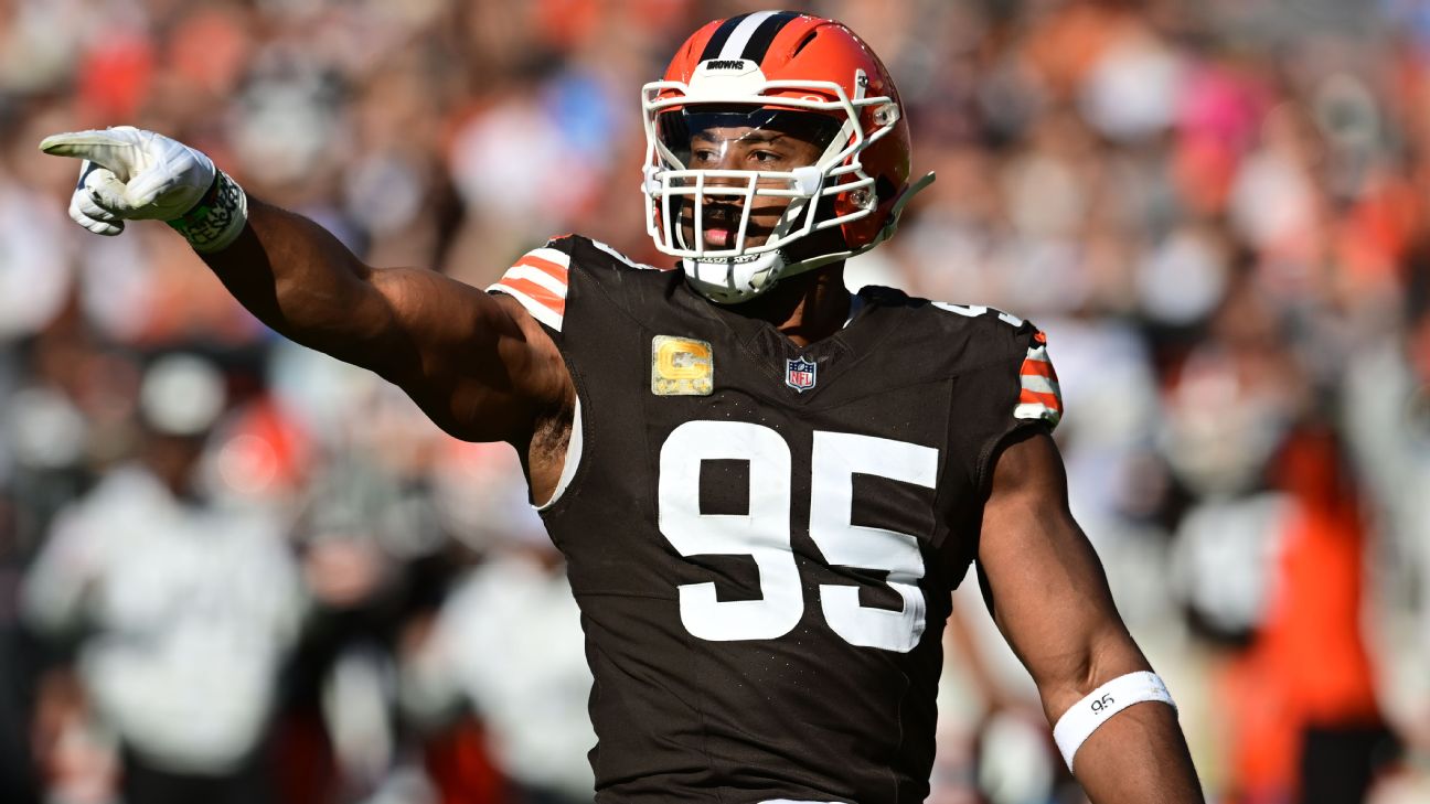 Sources - Myles Garrett, Browns agree to record contract extension - ESPN