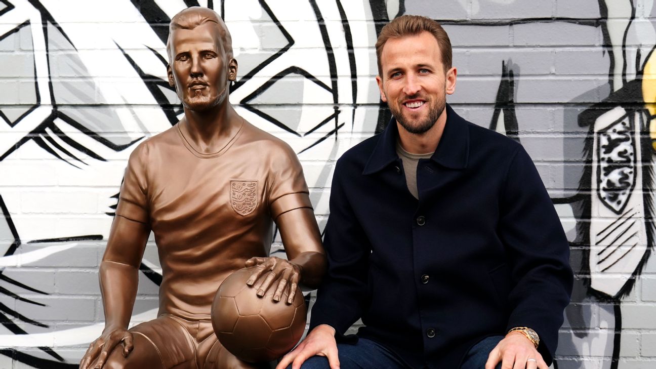 Harry Kane statue unveiled after years in storage