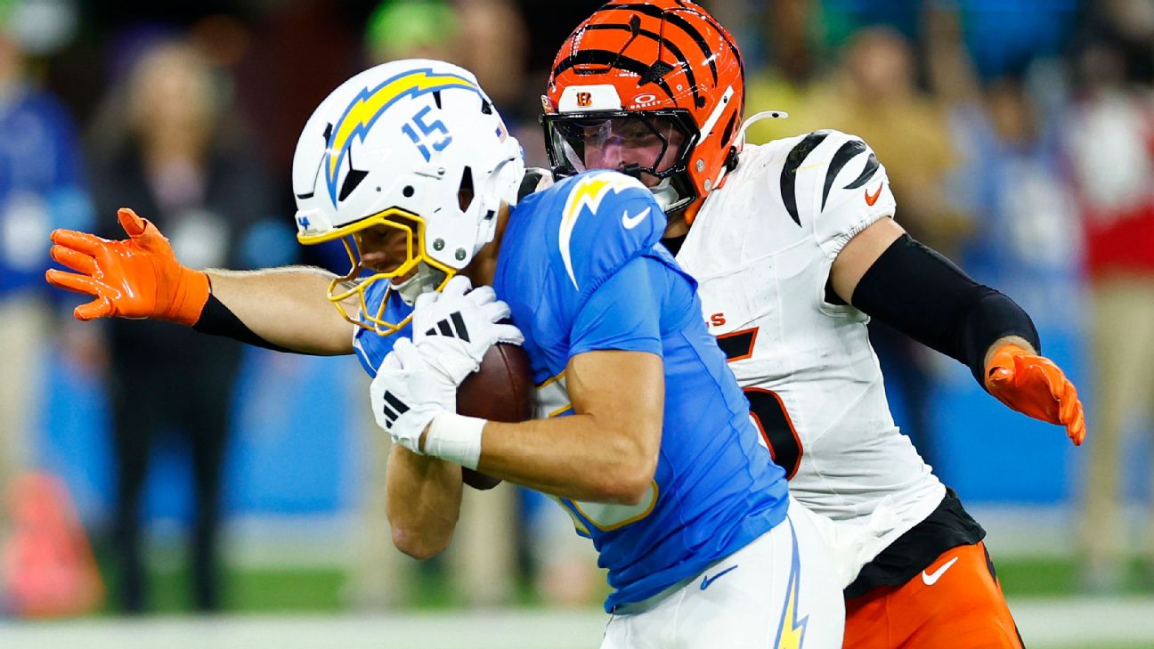 Chargers WR Ladd McConkey raised profile in win over Bengals - ABC30 Fresno