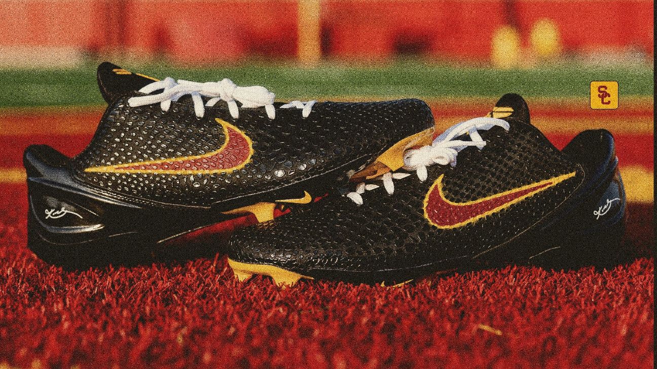 USC football to wear Kobe Bryantinspired cleats against UCLA ABC7
