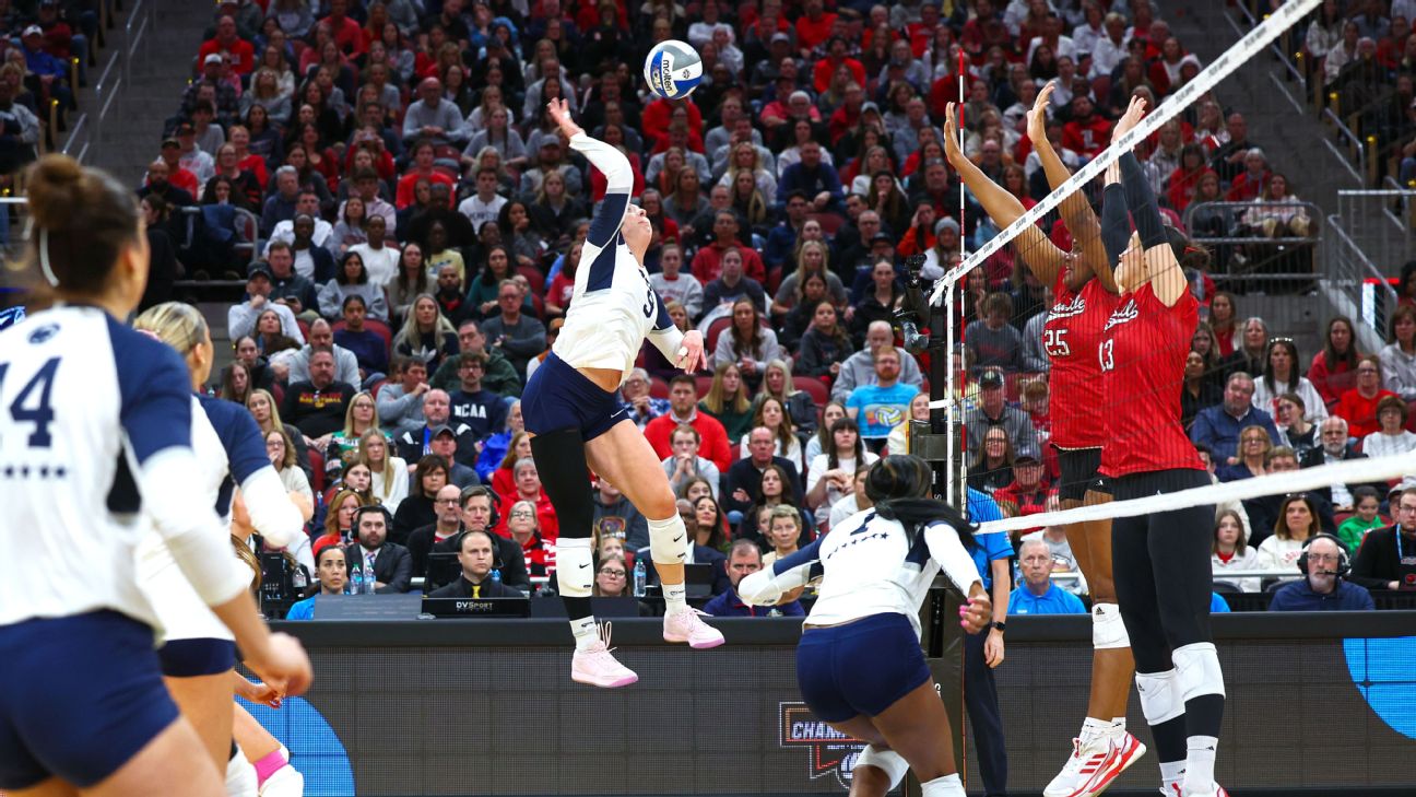 <a href="https://www.espn.com/college-sports/story/_/id/43115927/penn-state-jess-mruzik-celebrate-ncaa-volleyball-championship-louisville-anna-debeer-sits-final" target="_blank">Joy and pain: NCAA volleyball stars close careers in contrasting fashion</a>