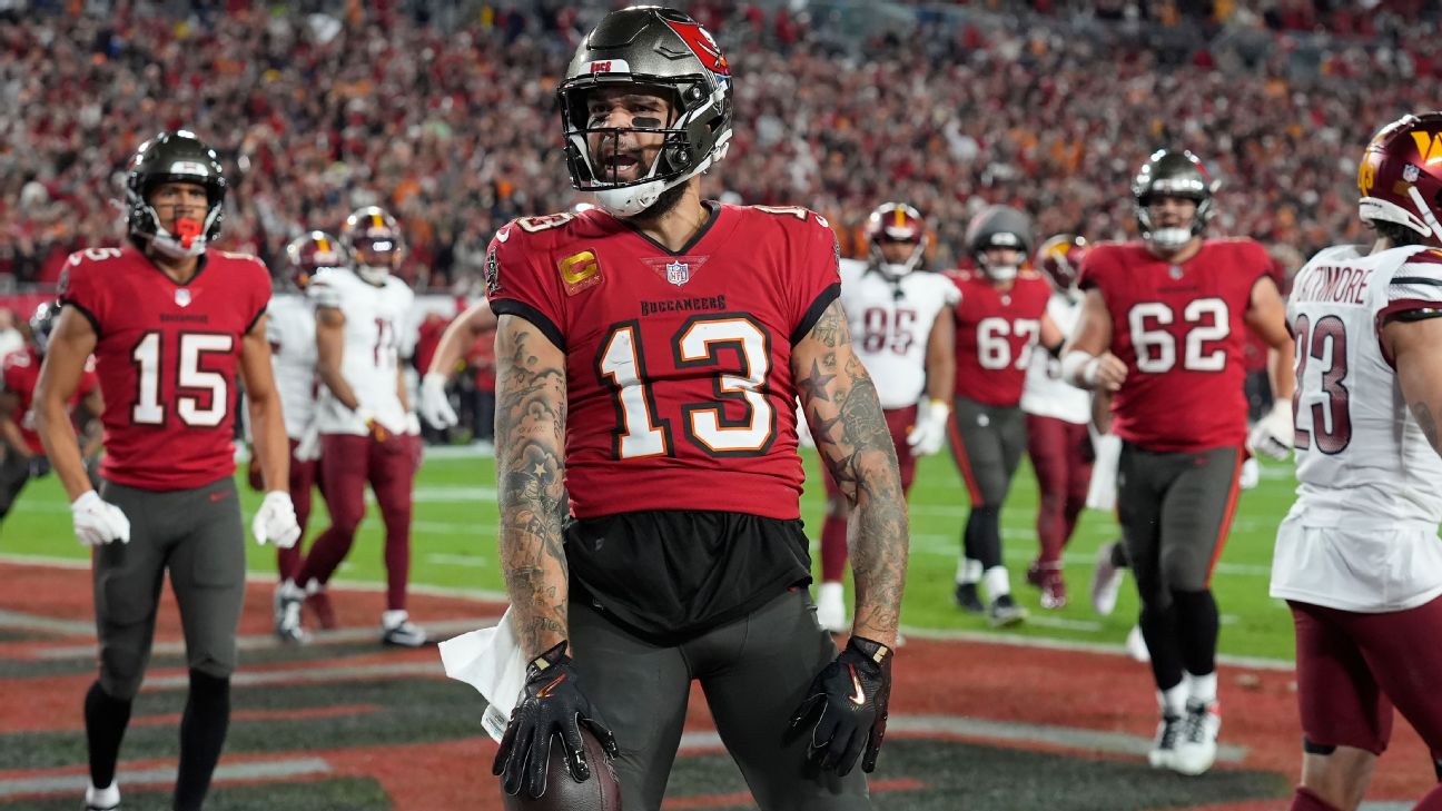 <a href="https://www.espn.com/nfl/story/_/id/43390414/bucs-mike-evans-rivalry-commanders-marshon-lattimore-td-catch" target="_blank">Mike Evans continues rivalry with Marshon Lattimore with 1-yard TD catch</a>
