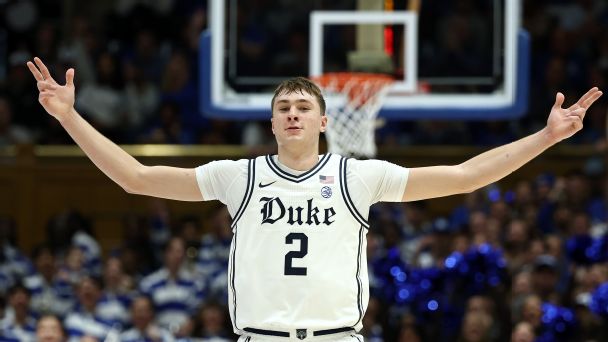 Duke freshman Cooper Flagg has been a mainstay at the top of ESPN's Big Board, which ranks the 100 prospects ahead of the 2025 NBA draft.