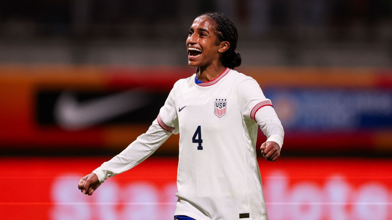 Article image accompanying Naomi Girma off USWNT squad due to muscle injury on WagerUp Sports News.