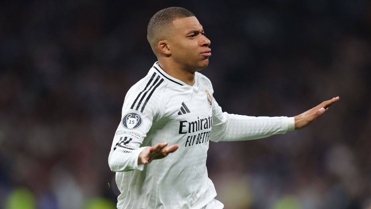 Real Madrid's Kylian Mbappé visits his struggling Caen side on day off