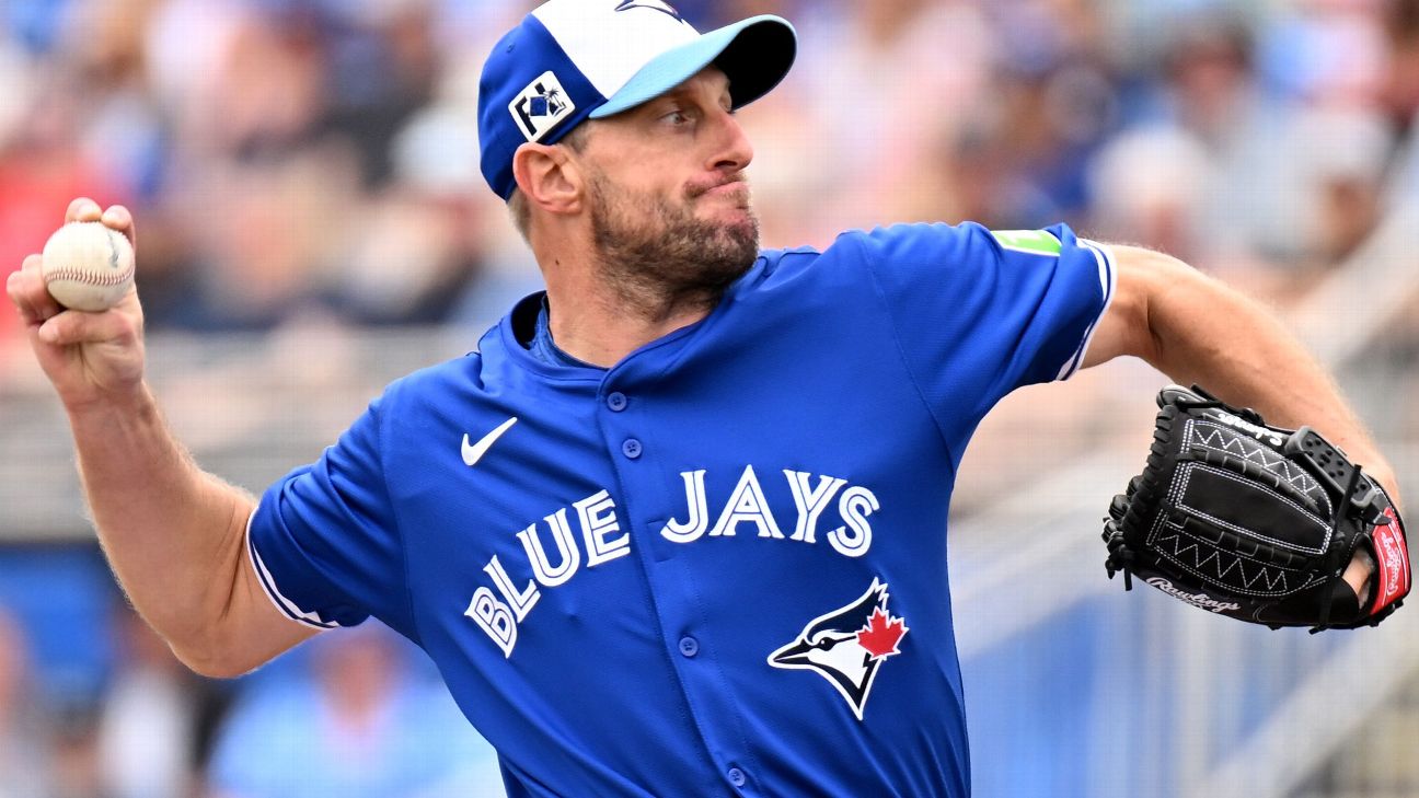 Blue Jays delay Max Scherzer's next spring start due to sore thumb - ESPN