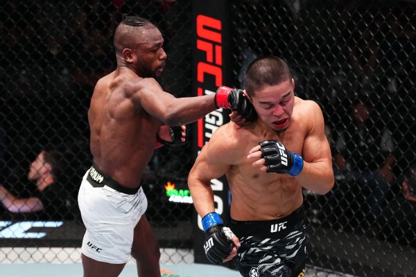 Kape dominates UFC main event in third-round TKO of Almabayev