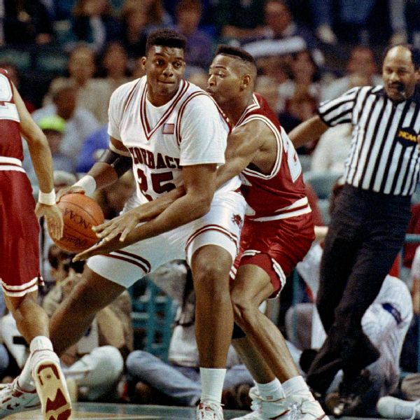 Oliver Miller averaged 12.2 points and 6.5 rebounds in four seasons at Arkansas, helping Nolan Richardson's 1989-90 team reach the Final Four before losing to Duke.