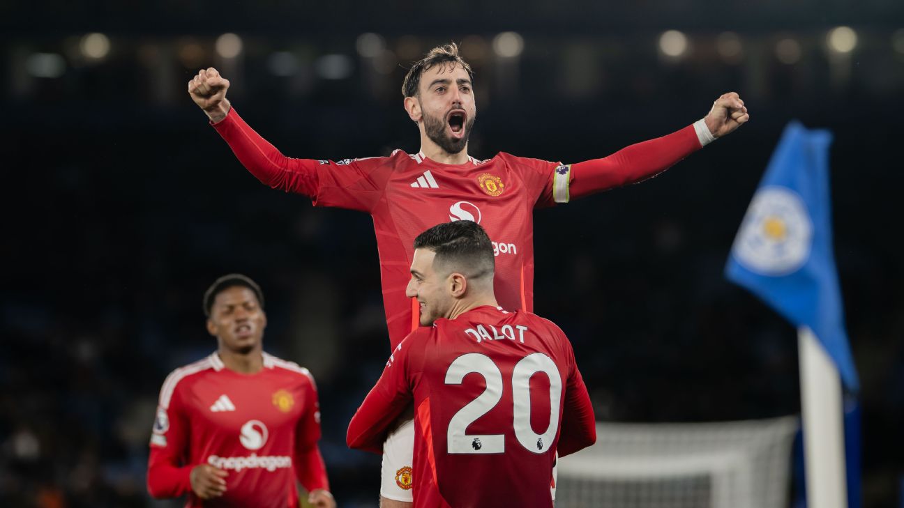 Bruno Fernandes Shines as Manchester United Secures Crucial 3-0 Victory Over Leicester City