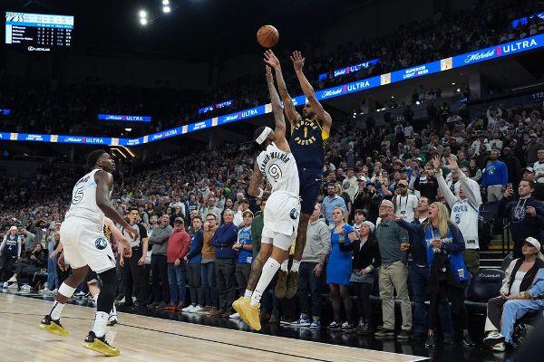 Obi Toppin hits wild 3 in OT as depleted Pacers top Wolves