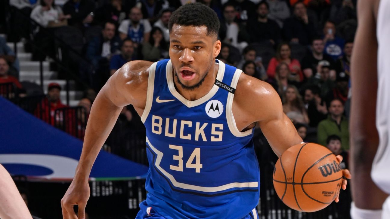 Giannis Antetokounmpo's NBA first of 35-17-20 propels Bucks - ESPN